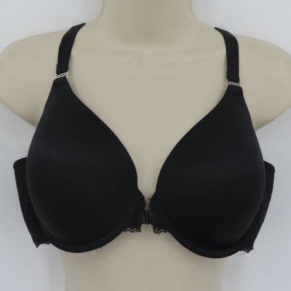 Maidenform 38D Bra 07112 One Fab Fit Everyday Full Coverage Racerback Black Lace - Picture 11 of 11